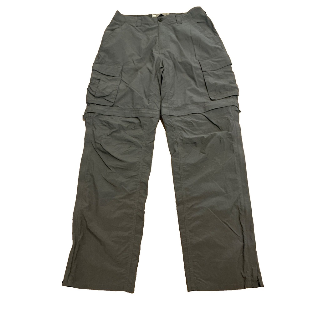REI Nylon Convertible Cargo Camping Outdoor Trail Hiking Gray M-32 Pant Mountain
